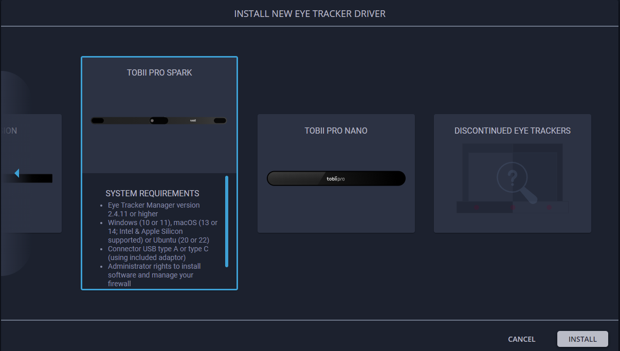 How to set up a hardware-based eye tracker with Tobii Sticky